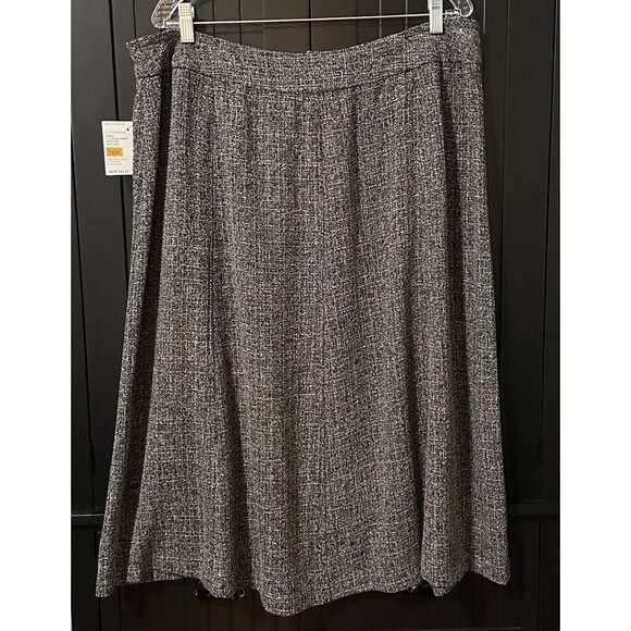 Sag Harbor Skirt Suit 16W Tweed Set NWT Black Gray Blazer Jacket Career Wear - Picture 9 of 12